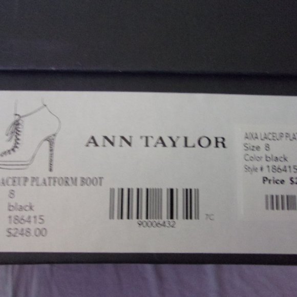 Ann Taylor Lace Up Platform Boot - Picture 9 of 12